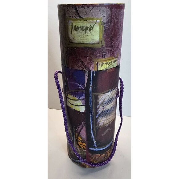 Decorative Empty Wine Gift Box With Lid & Handle 13" Tall Party Concepts 4.5" Wi - Picture 1 of 7